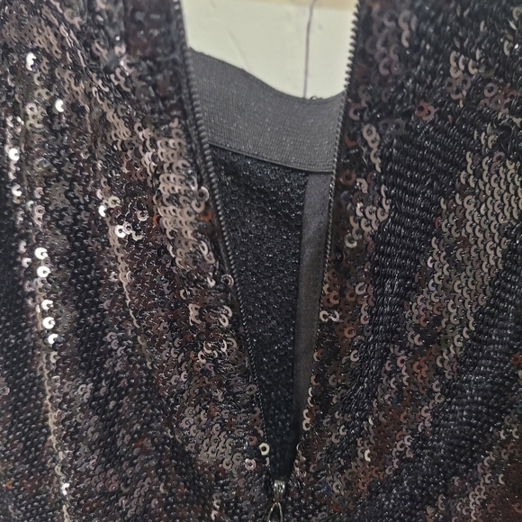 CUPCAKE AND CASHMIER Black Sequins Zip‎ Up Pants Size Small - Picture 5 of 6